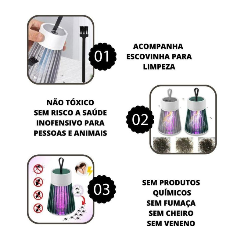 Neutralizador de Insetos UV Recarregável USB